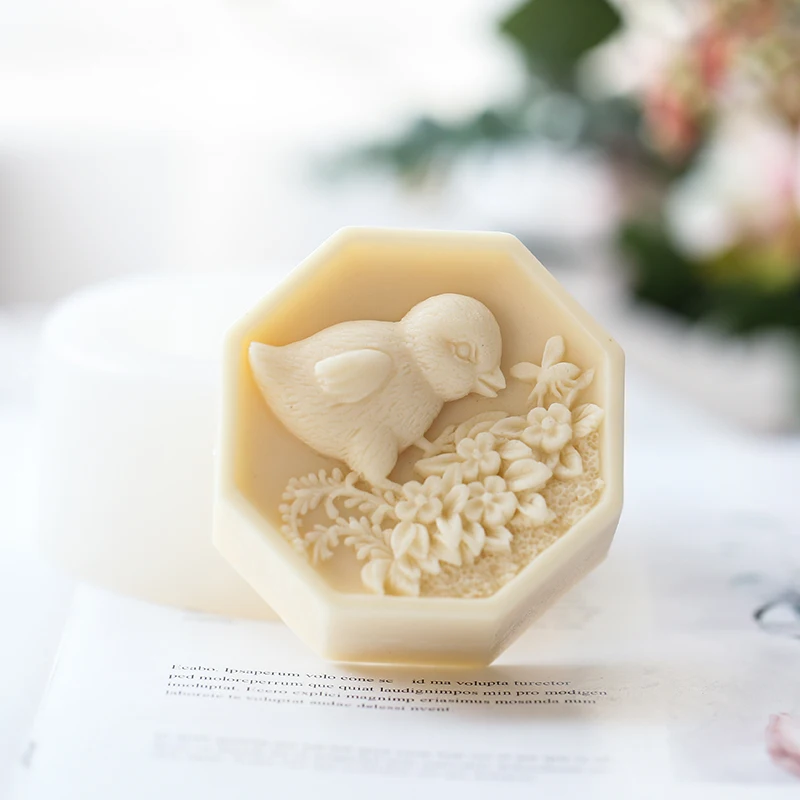 Симпатичные Мультяшные куриные цветы ручной работы круглая силиконовая форма