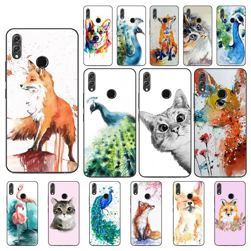 YNDFCNB чехол для телефона с изображением животных собаки кота лисы павлина