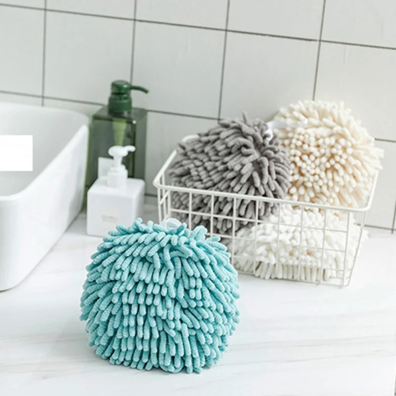 Полотенце для рук в форме шара с подвесной веревкой водопоглощающее полотенце из