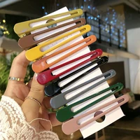new metal hair clips flat duckbill hairpins women girls solid color hair grip hair styling tools hairdressing hair accessories