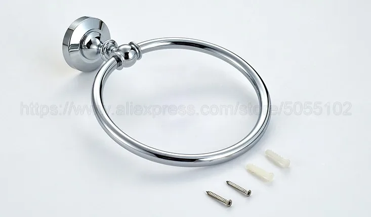 Полированный хромированный настенный держатель для полотенец банных аксессуары