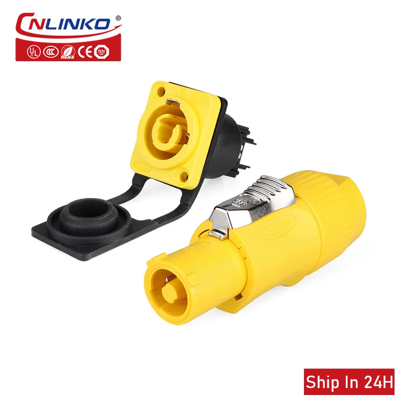

Cnlinko YF24 waterproof welding wire connector IP67 waterproof aviation cable connector for solar LED display connector