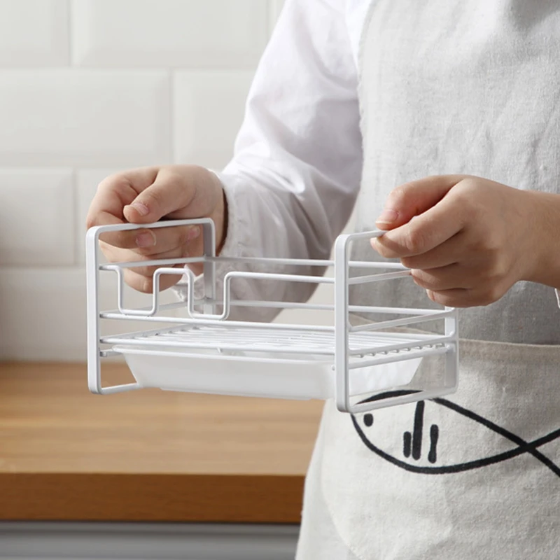 Лидер продаж держатель для губки съемный лоток стеллаж хранения органайзер