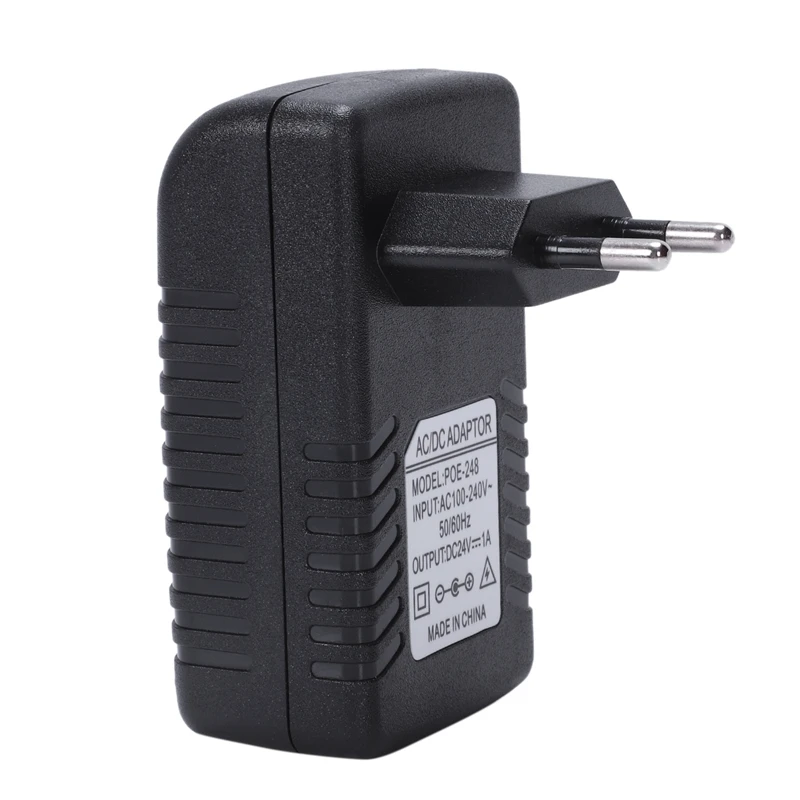 Блок питания Ethernet POE инжектор адаптер для IP сетевой шлюз телефона камера (24V/1A ЕС