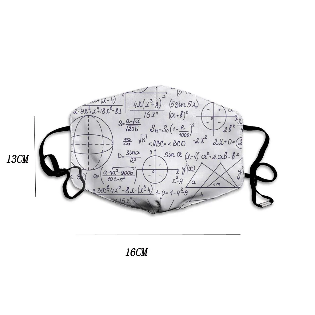 

Adult Fashion Student Note Printed Mask Protection Mouth Face Mask Washable Reuseable Earloop Mask Breathable Dustproof Masque