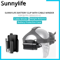 sunnylife battery clip holder cable management winder protective case accessories for dji fpv goggles v2