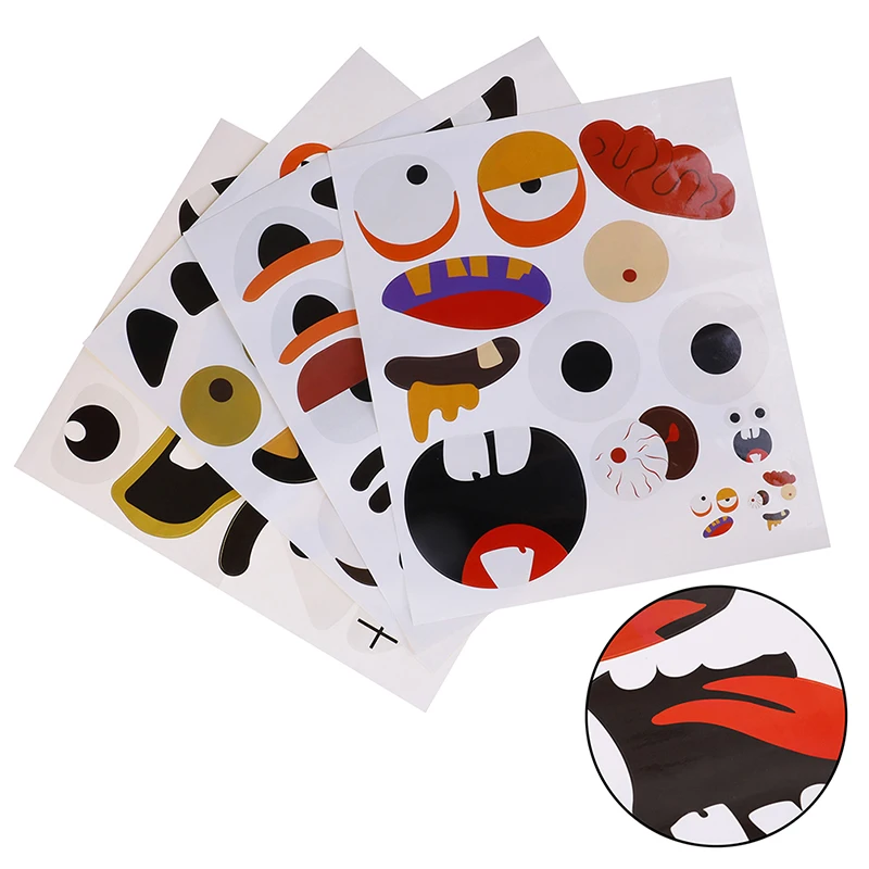 1 шт. забавная тыква на Хэллоуин гримаса наклейка трюк угощение вечерние для