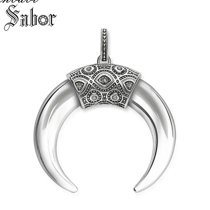 Кулон с белым тигровым зубцом серебряного цвета для женщин и девушек Подарок