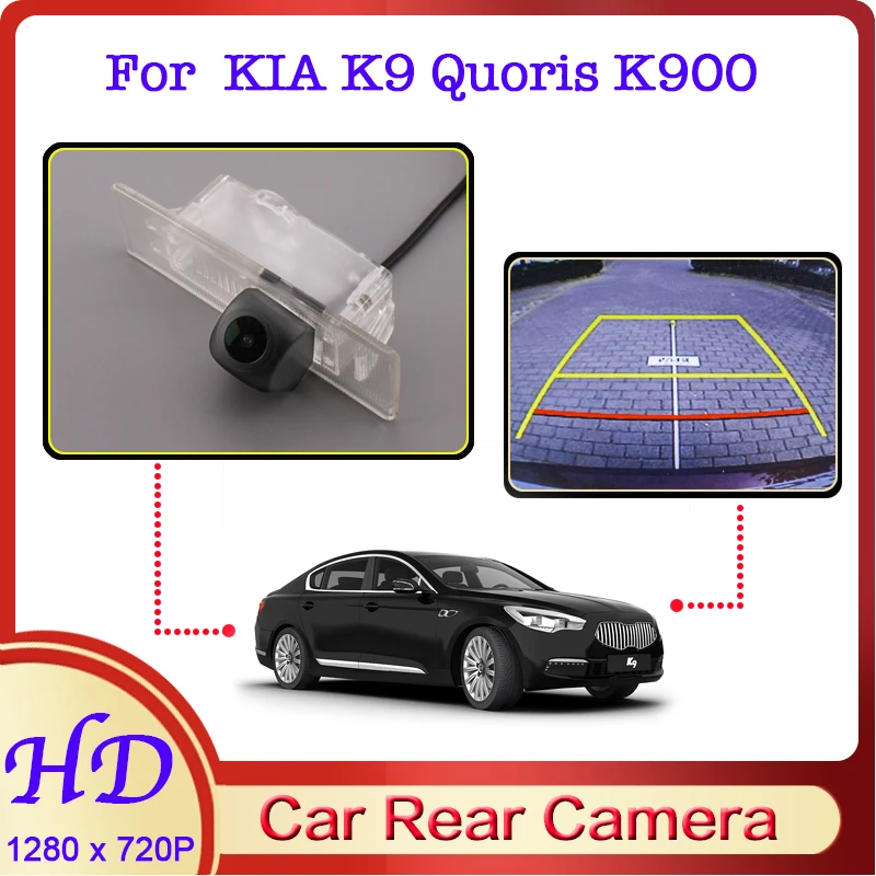 

Автомобильная камера заднего вида «рыбий глаз» для KIA K9 Quoris K900 2013 ~ 2018, HD камера заднего вида с функцией ночного видения, 720P
