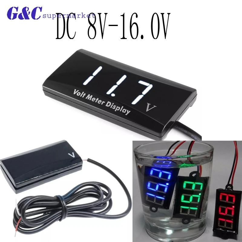 Водонепроницаемый вольтметр постоянного тока 3 5 35 в для морского мотоцикла 8 16 0 56