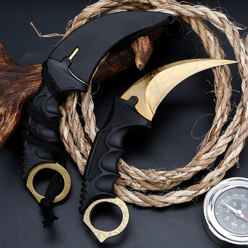 

CSGO Knife Karambit Fixed Blade Stainless Steel Outdoor Tactical Hunting Survival EDC Tool with HolsterPractical Tactical Knife
