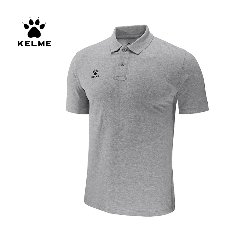 Мужская футболка поло KELME летняя хлопковая для бега повседневные топы с коротким