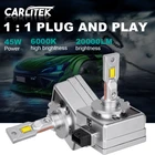 Светодиодный налобный фонарь Carlitek D1S D2S D3S D4S D5S D8S 20000LM CSP Chip HID лампочка 6000K 90 Вт D1R D2R D3R D4R Беспроводная Canbus без ошибок