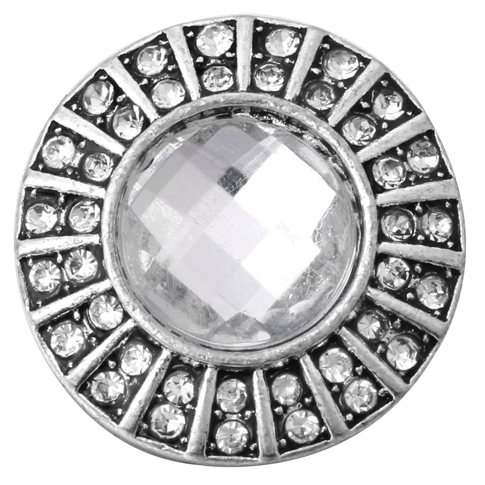 6 шт./лот кнопки-застежки ювелирные изделия белый цветок из горного хрусталя