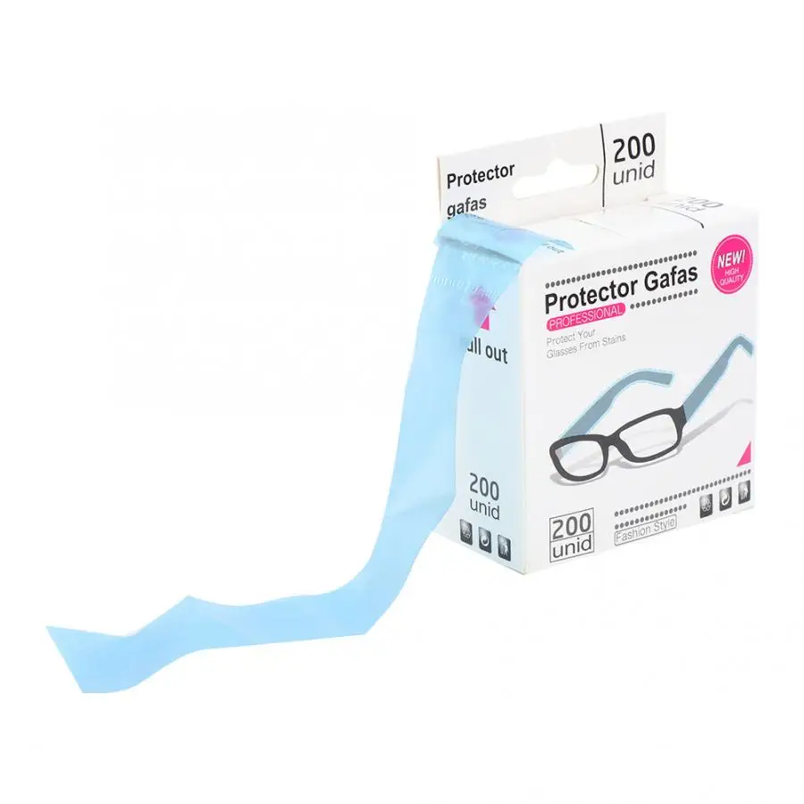 200 шт./кор. одноразовые Пластик Чехлы для дужки очков оправа стройные сумка