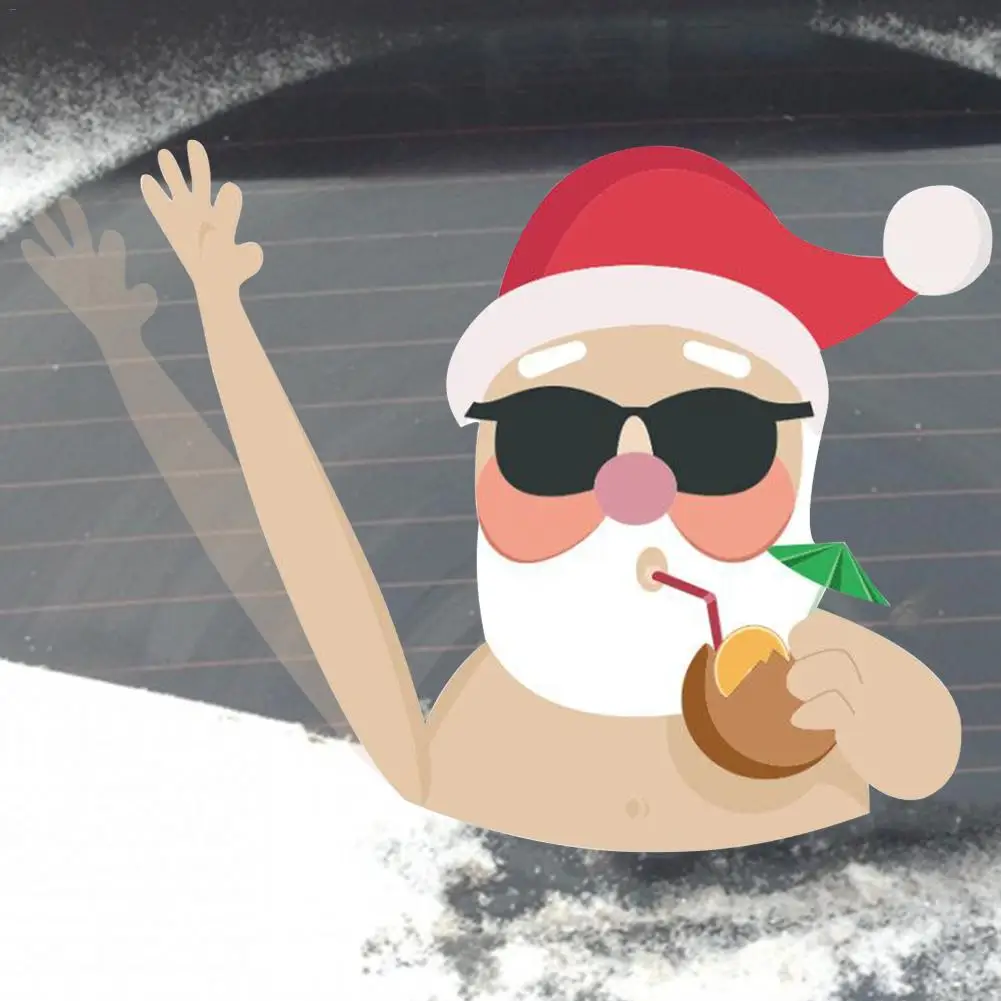Автомобильный задний стикер для лобового стекла Автомобильная наклейка Санта