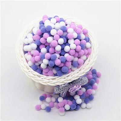 111626 20g Мини Помпон 8 мм Pom Poms Ponpon многоцветные Pompony ремесла поставки DIY для детской игрушки швейные украшения для дома и свадьбы 20 г - Цвет: 111626 20g