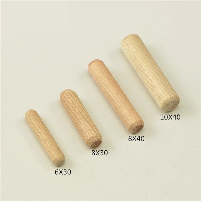 

4pcs/lot 6x30 8x40mm Wooden Dowel Cabinet Drawer Round Fluted Wood Craft Dowel Pins Rods Set Furniture Fitting wooden dowel pin