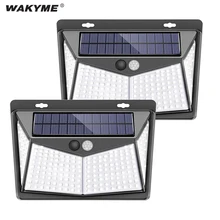 WAKYME 208 LED Solar Light Outdoors Solar Wall Light PIR Motion Sensor Garden Light Waterproof Security Solar Powered Sunlight