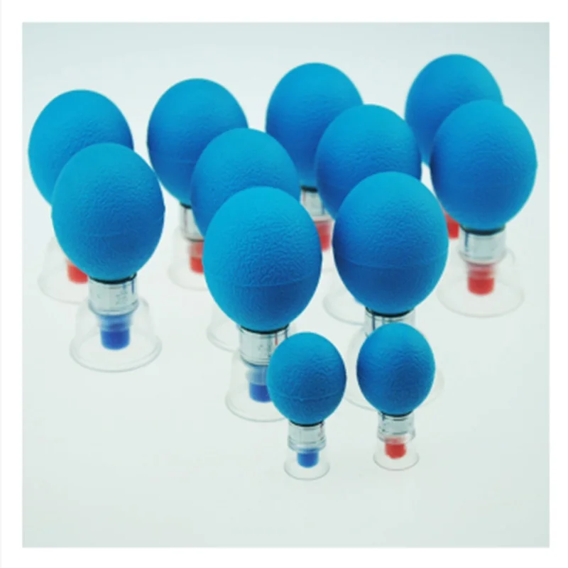 Серебро 12 чашек HACI Магнитная Акупрессура всасывания Cupping набор вакуумный