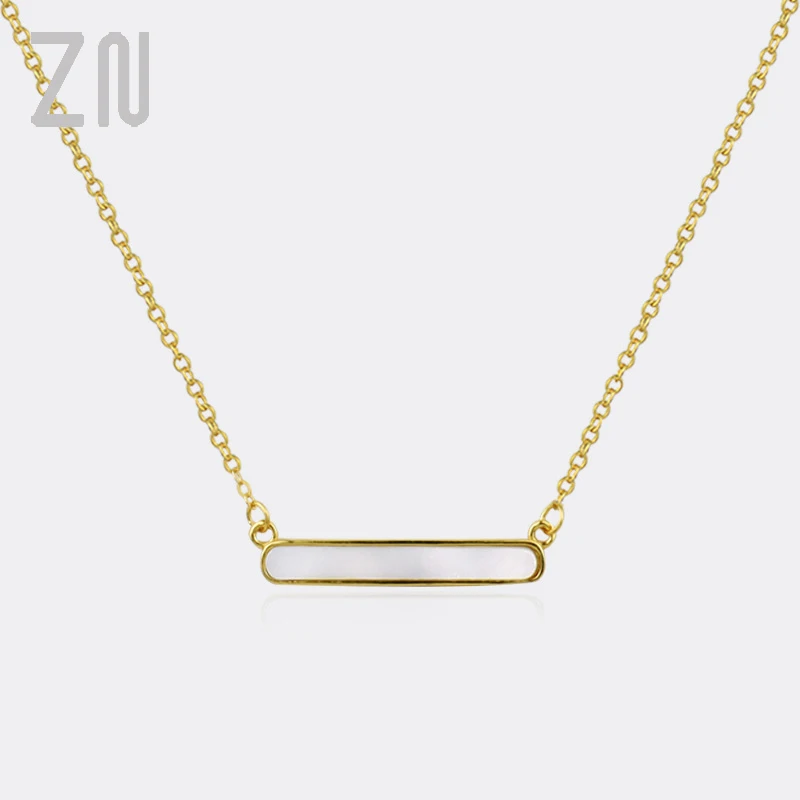 

ZN 2021 New Korean Style Personality Trendy Strip Pendant Necklaces for Women Girl Simple Accessories Fashion Jewelry Gifts