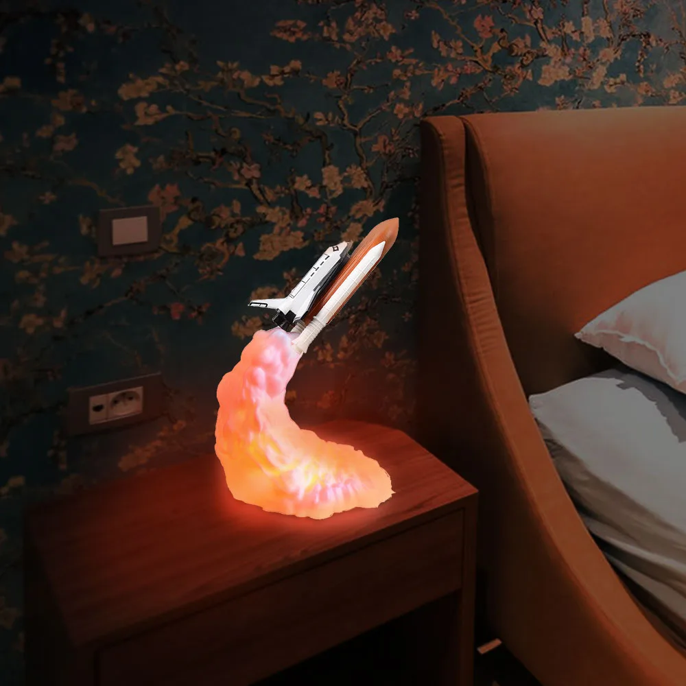 NEWKBO 3D печать Космический Шаттл ночник Луна лампа креативный ракета свет для