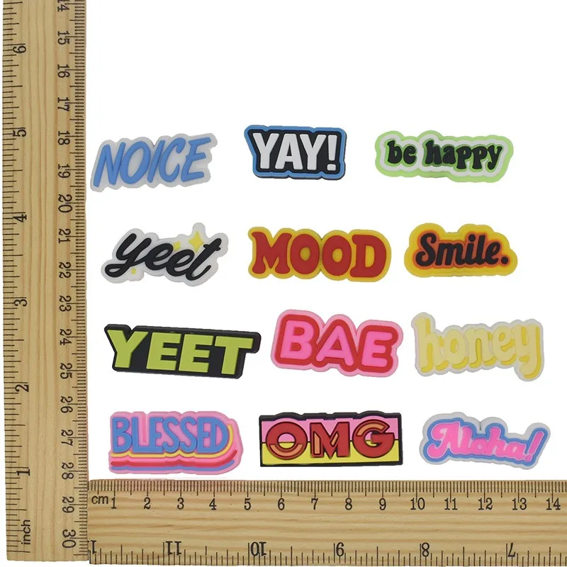 

1pcs Shoe Charms Novel Letters Shoe Jeans Accessories Cute Garden Shoe Decoration for Buckle Girls Boys Gift for Crocs Jibz