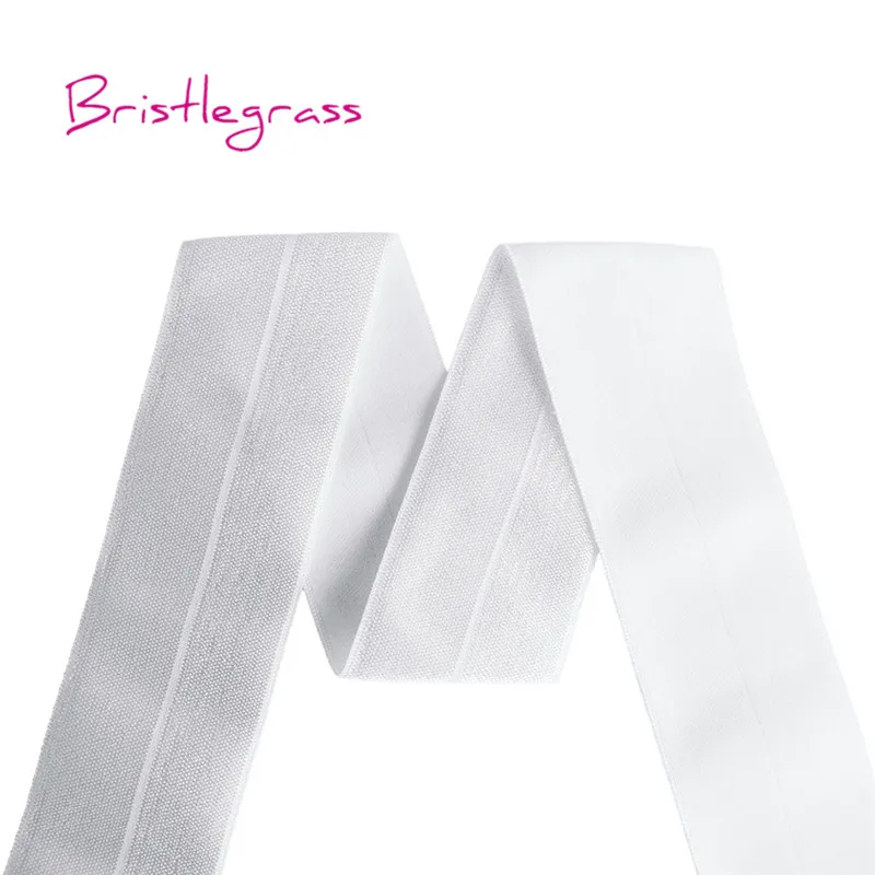 BRISTLEGRASS 5 ярдов 1-1/" 40 мм Блестящий враг складной эластичный спандекс атласная лента для волос галстук платье с повязкой кружевной отделкой DIY шитье ремесло
