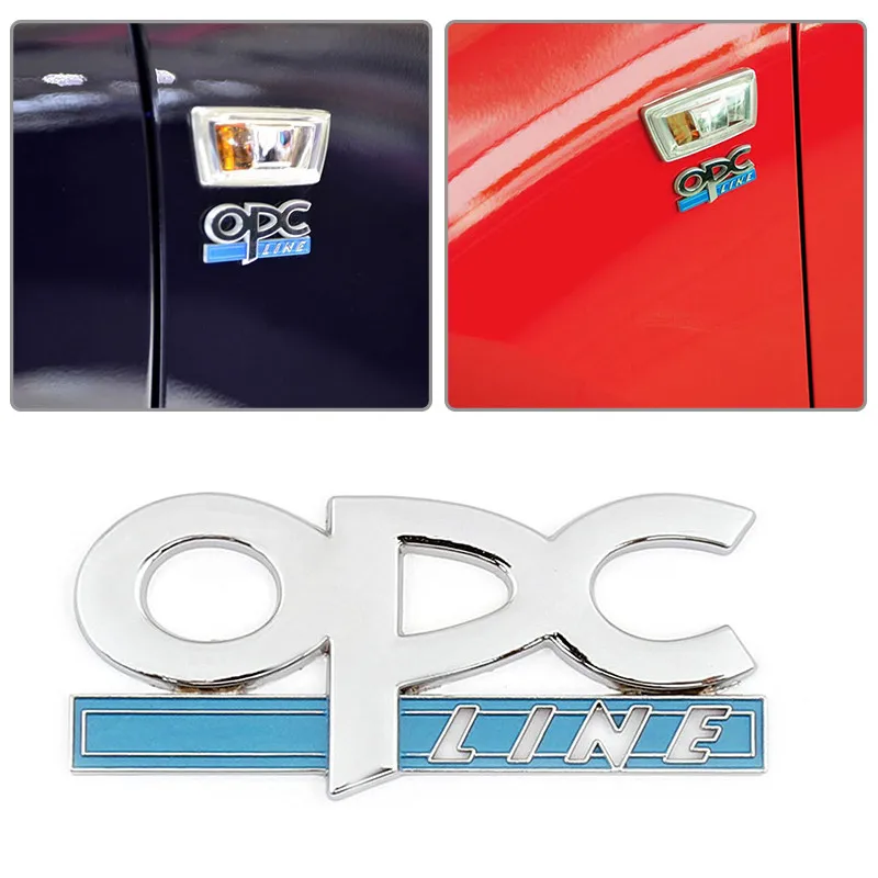 

Car stickers OPC LINE 3D silver Metal Car Word letter metal Sticker Emblem Badge Decal Auto for Opel Exterior Accessories