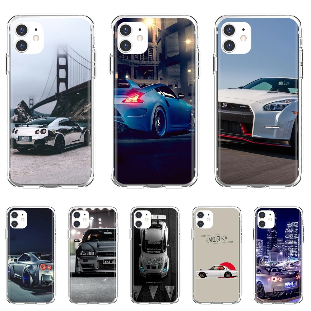

sports-car-JDM-Car-GTR-Metal-Logo Soft Bag Case For Apple iPhone 10 11 12 Pro Mini 4S 5S SE 5C 6 6S 7 8 X XR XS Plus Max 2020