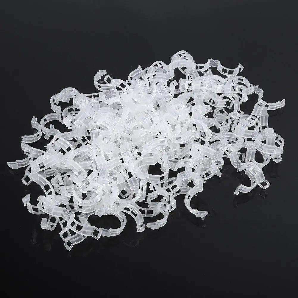 

100x white Plastic Tomato Garden Plant Support Clips Greenhouse Twine tool hot