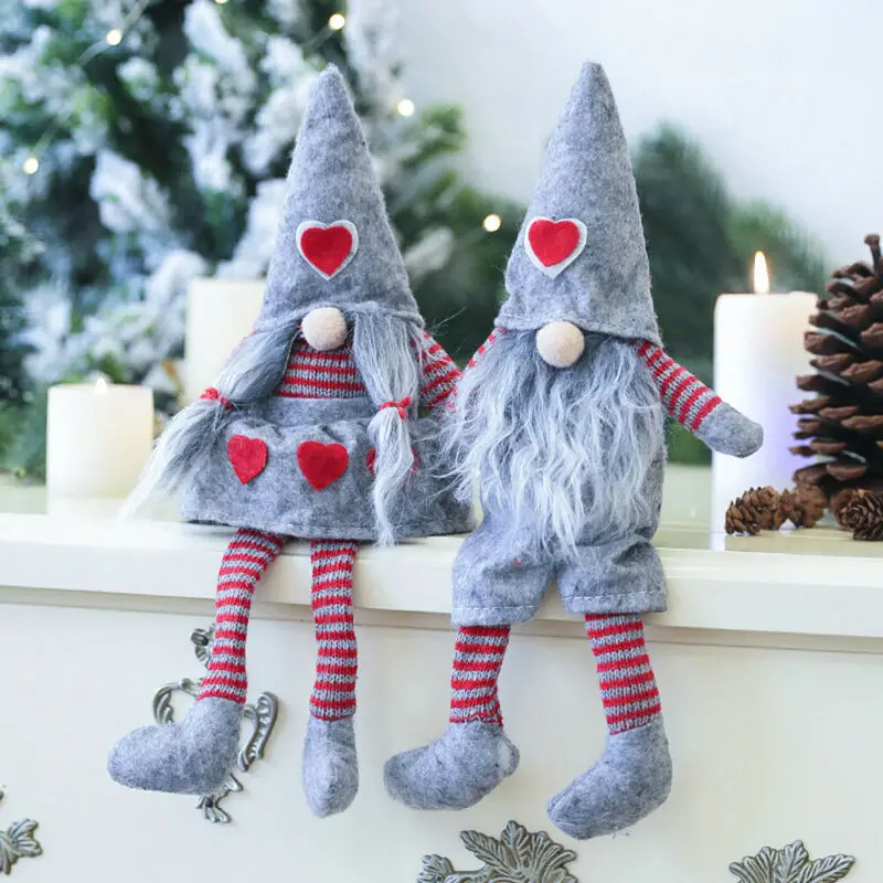 Длинная шапка с надписью &quotMerry Christmas&quot Шведский Сант гном плюшевая кукла