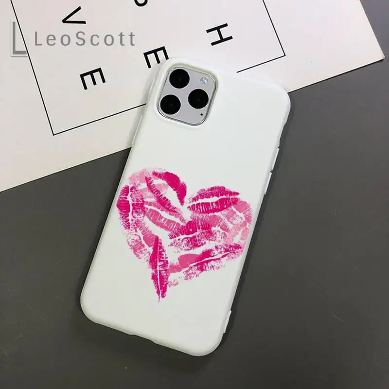 

Sexy Girl Kylie Jenner Lips Kiss Phone Case Candy Color for iPhone 11 12 mini pro XS MAX 8 7 6 6S Plus X 5S SE 2020 XR