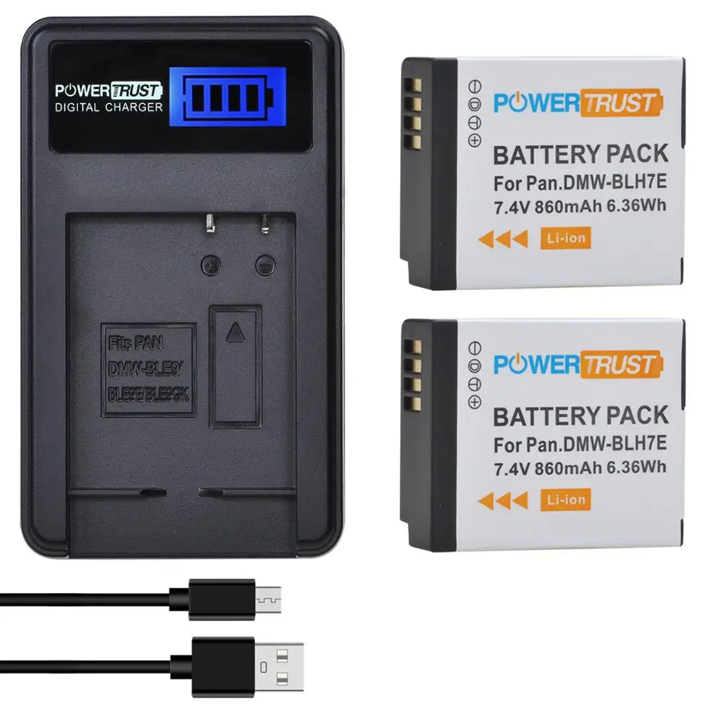 

DMW-BLH7 DMW-BLH7E DMW-BLH7PP Battery and Charger for Panasonic Lumix DMC-GM1 DMC-GM1K DMC-GM5 DMC-GF7 Cameras