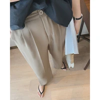 2021 women wide leg pants trouser suits sets za woman cargo oversize y2k korean fashion urban clothes capri jeans vintage summer