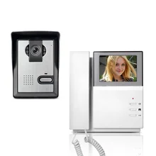 4.3 Inch Clear LCD Monitor Wired Video Doorbell Kits, Night Vision Camera Door Bell Intercom Video Door Phone System