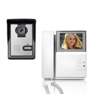 4 3 inch clear lcd monitor wired video doorbell kits night vision camera door bell intercom video door phone system free global shipping