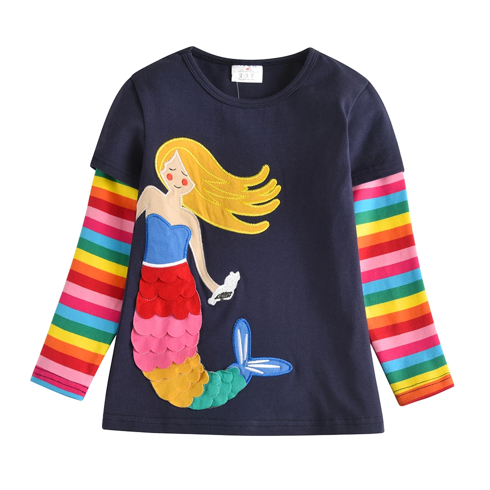 VIKITA/футболки с длинными рукавами для девочек Roupa Infantil Детская одежда принцессы