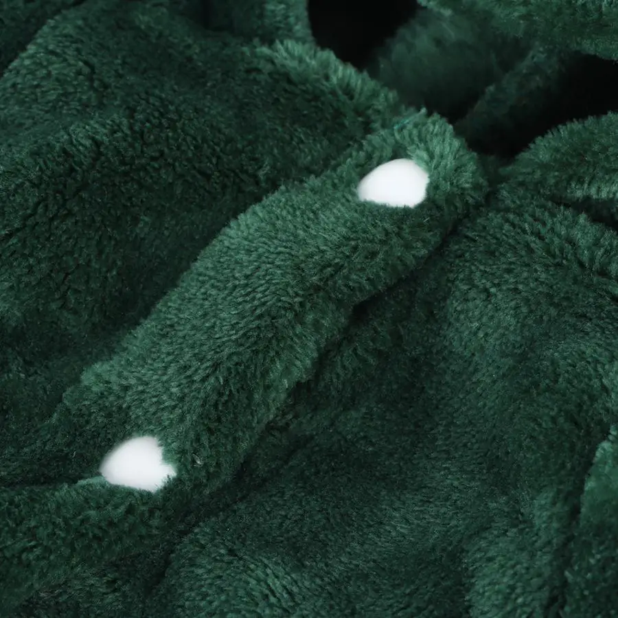 Костюм для животных Зимние флисовые милые с рисунком динозавра Одежда собак худи