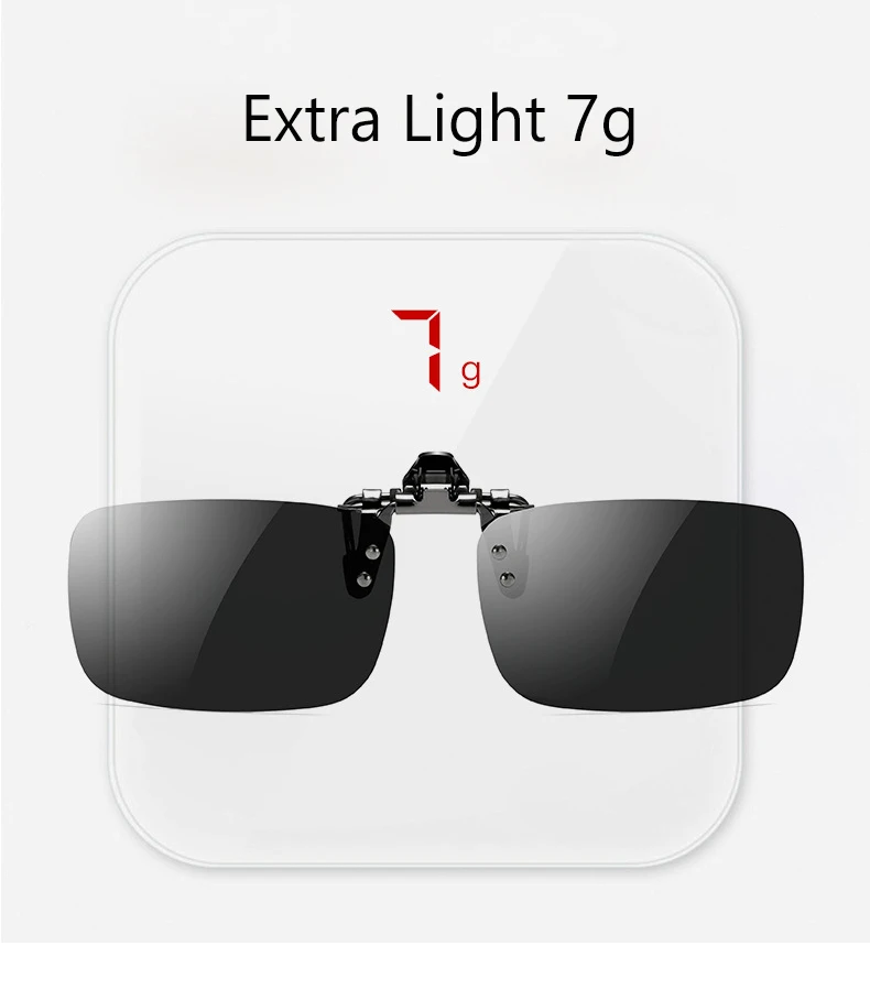 Поляризованные мужские женский зажим на солнцезащитные очки 180 ° кожаный чехол