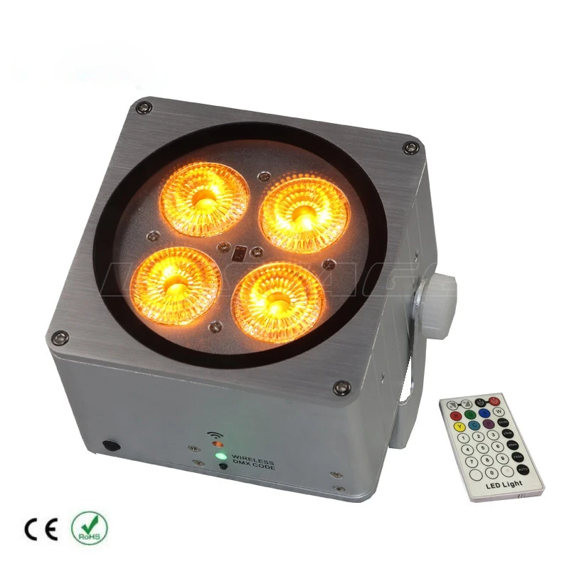 Goedkoop Gratis Verzending 4X18W Mini Led Par Led Cube Uplight Batterij Draadloze Dj Uplight Bruiloft Licht