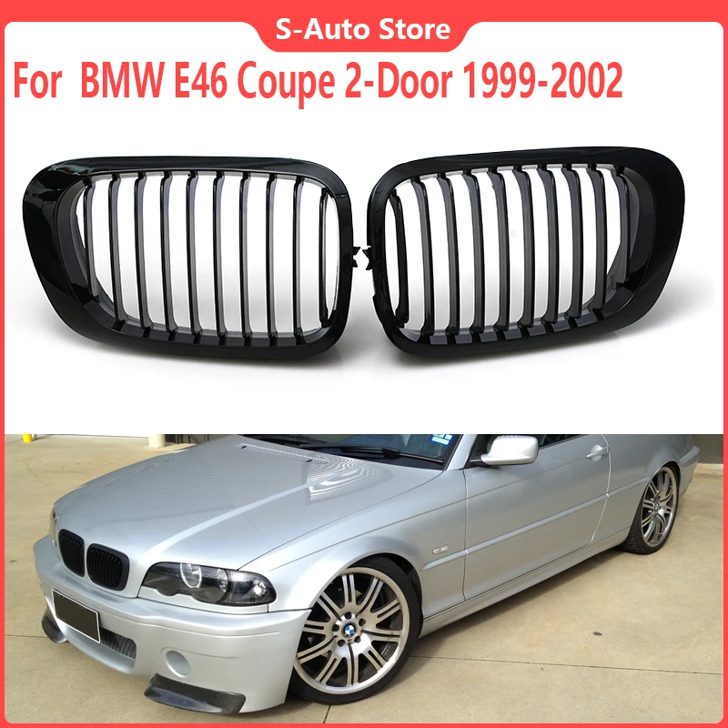 Для BMW E46 Coupe 2 шт. автомобильный матовый черный передний капот изысканный и