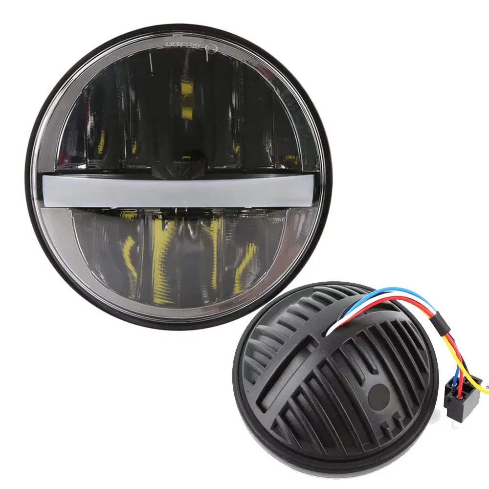 

5,75 дюймовый круглая светодиодная фара-прожектор кольцо ореола мотоцикла дальнего и ближнего света DRL сигнал поворота для R Harley Sportster Dyna Iron 883