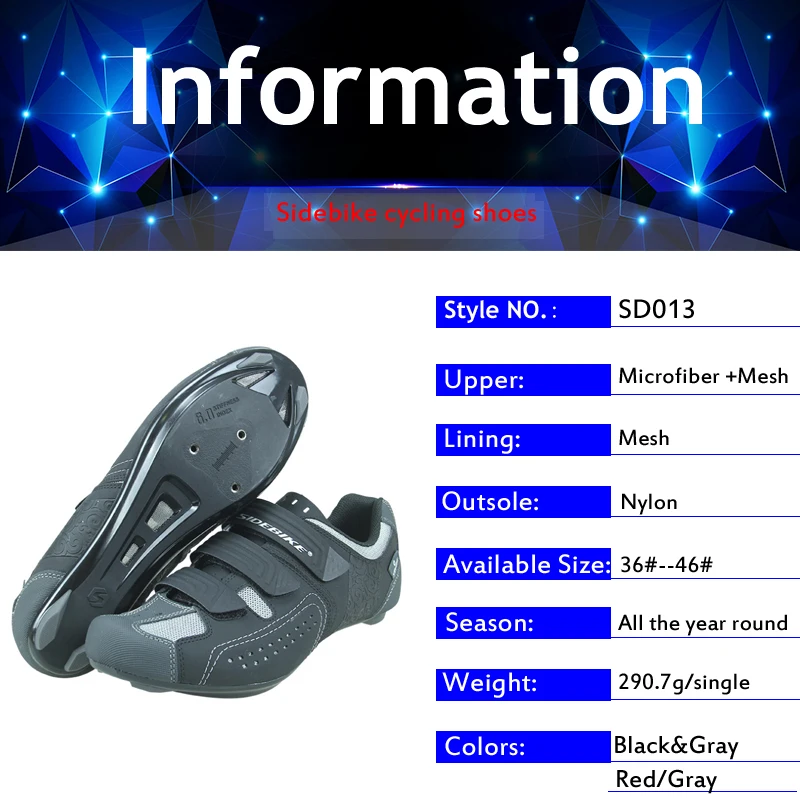 Ботинки для велосипеда SIDEBIKE мужские профессиональная дышащая самоблокирующаяся