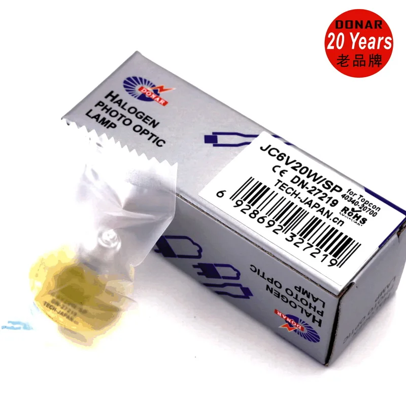 DONAR DN 27219 Topcon 6V 20W JC 6V20W SP галогенная лампа 40340 20700 ophthamic микроскоп щелевая SL 4 1E 2D 2E 2ED 3C