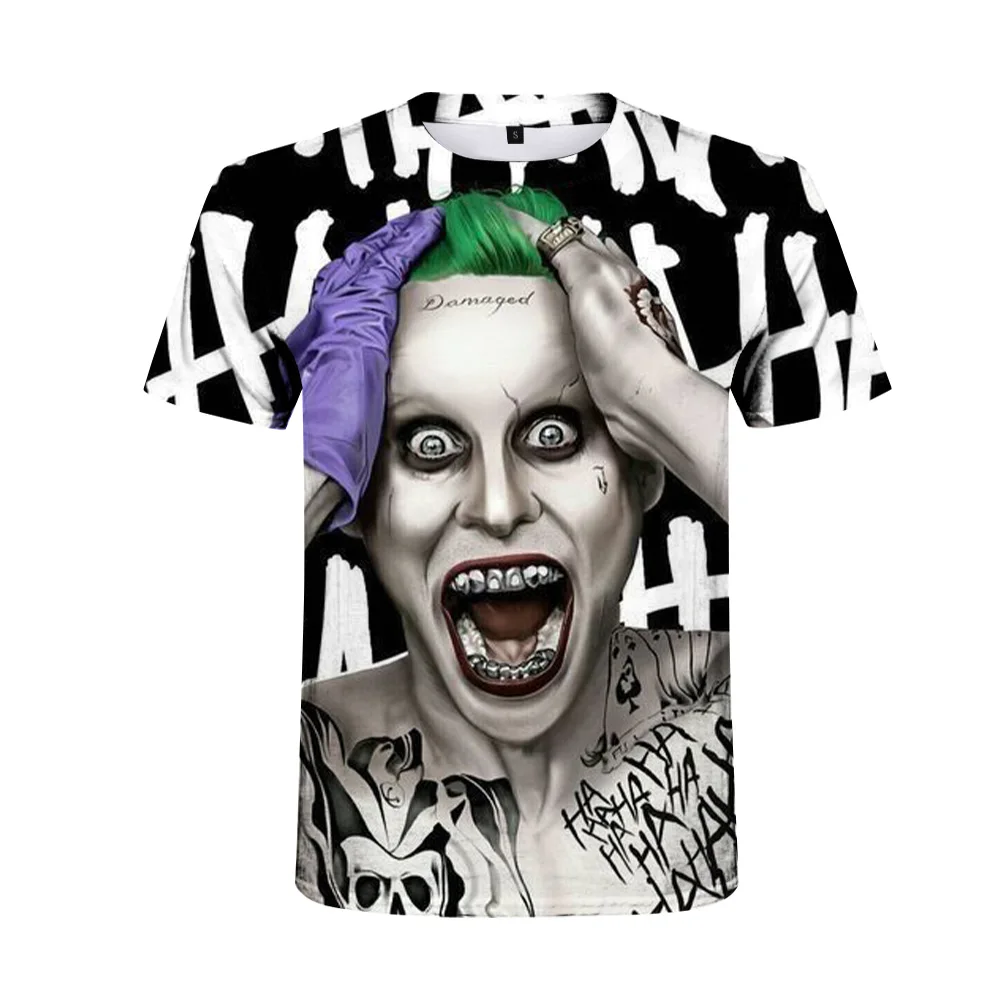 

2021 hot sale 3D men's and women's casual sports short-sleeved T-shirt shirt 3D printing devil pattern horror spoof T-shirt