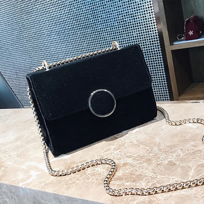Роскошная сумочка с цепочкой бархатная сумка через плечо мессенджер