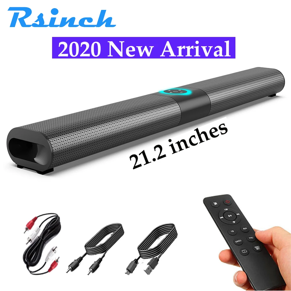 

Rsionch Column Wireless Wired TV Soundbar Speaker PC Wall Mounted Home Surround Theater Speakers Sound System Remote RCA AUX USB