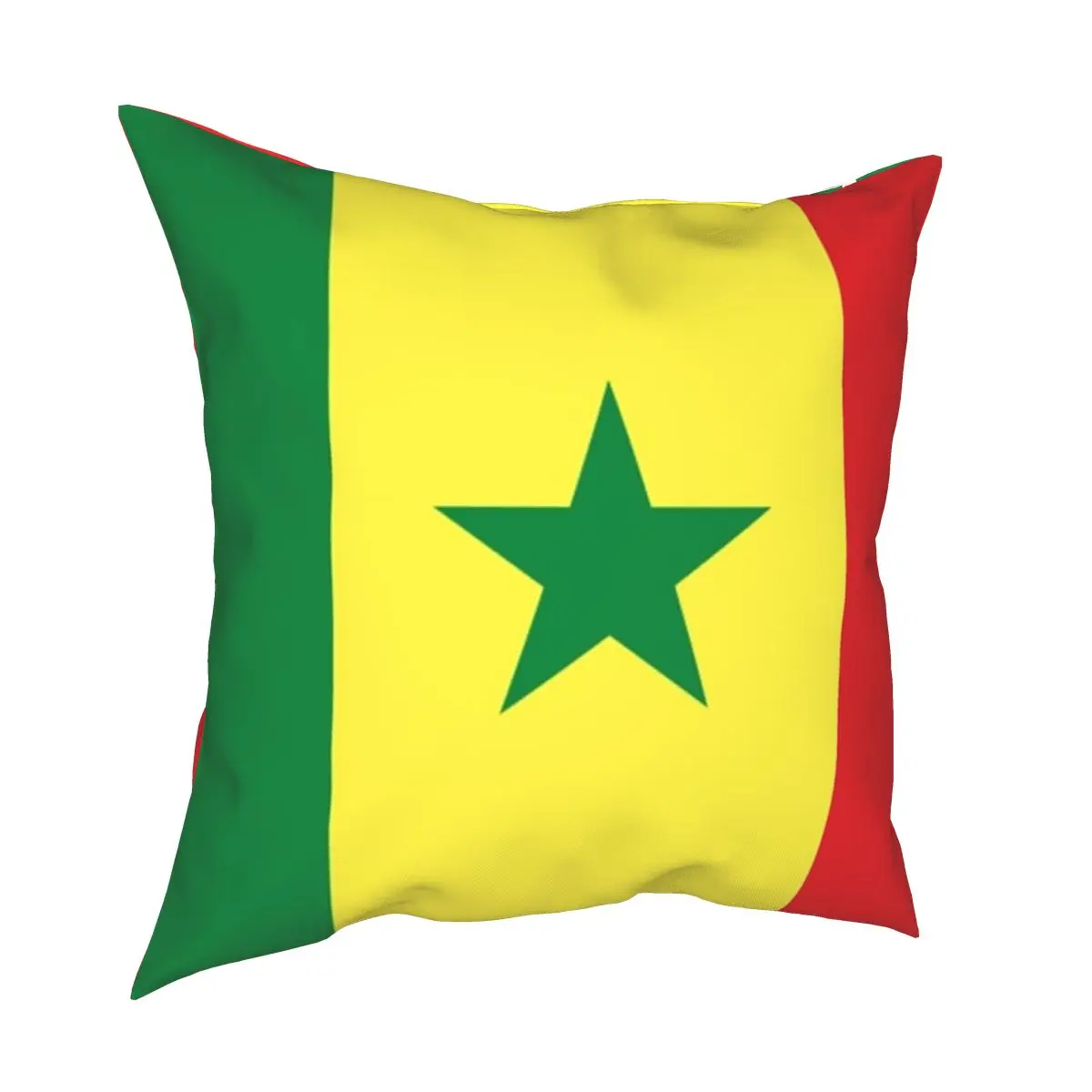 

Flag Of Senegal Square Pillowcase Printed Decorative for Sofa Cushion Cover 18"
