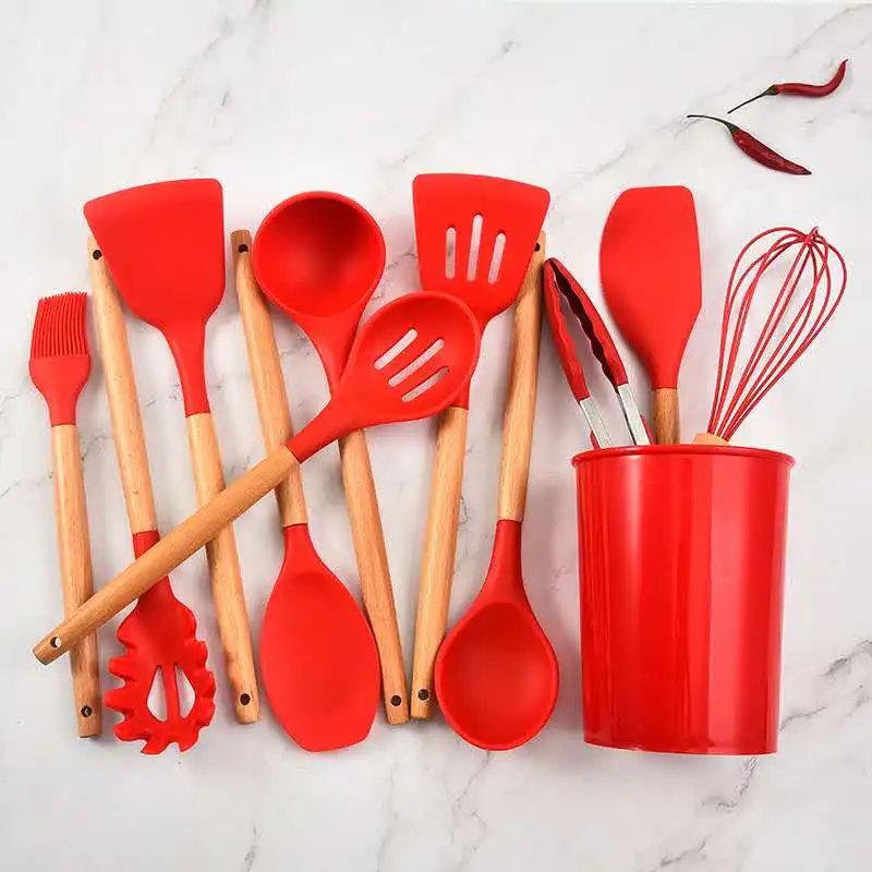 Силиконовые Пособия по кулинарии набор посуды с антипригарным покрытием шпатель